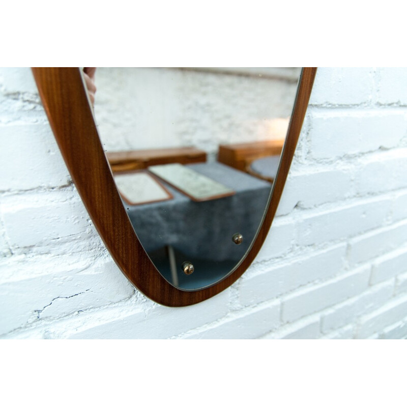 Free shape Danish mirror - 1960s