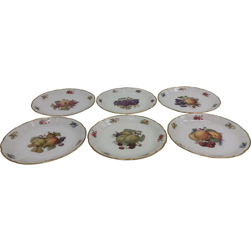 Set of 6 pieces of vintage porcelain plates by Rosenthal, Czech