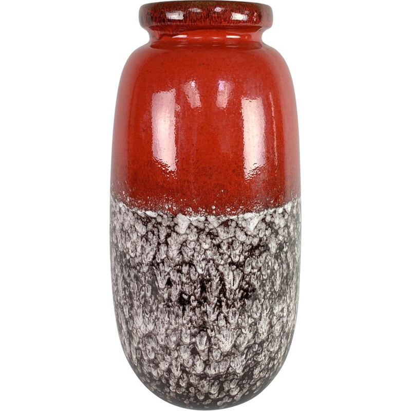 Vase de sol vintage de glaçure de lave par Scheurich Keramik, 1970