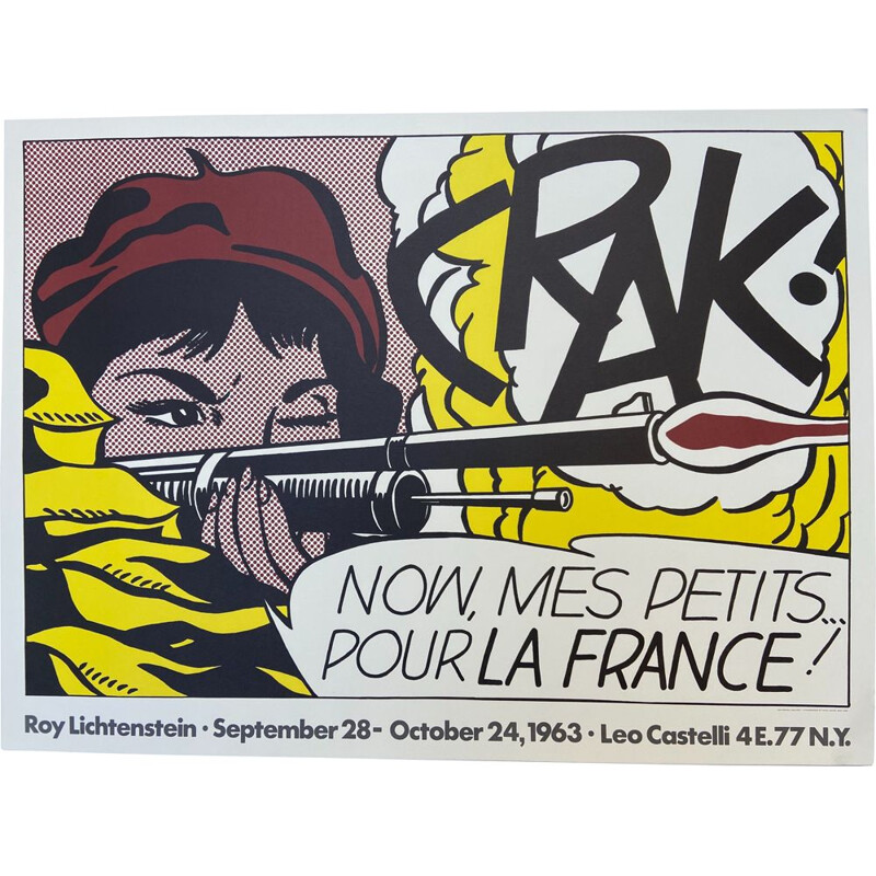 Lithographie vintage Crak par Roy Lichtenstein