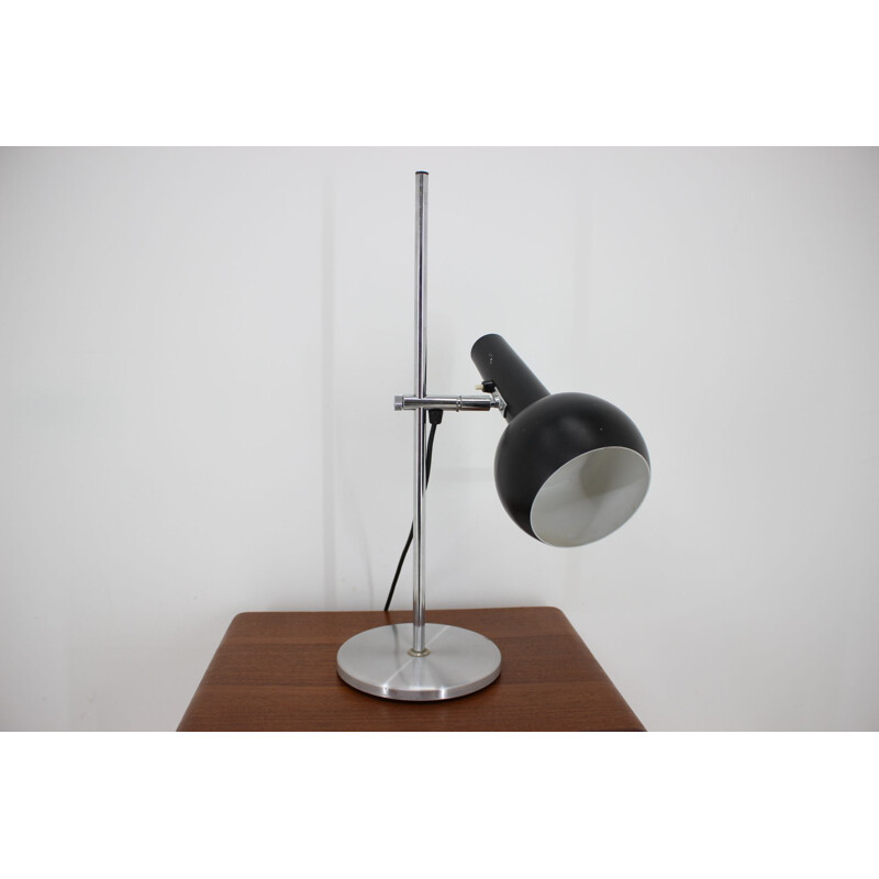 Vintage chromen bureaulamp, Denemarken 1970