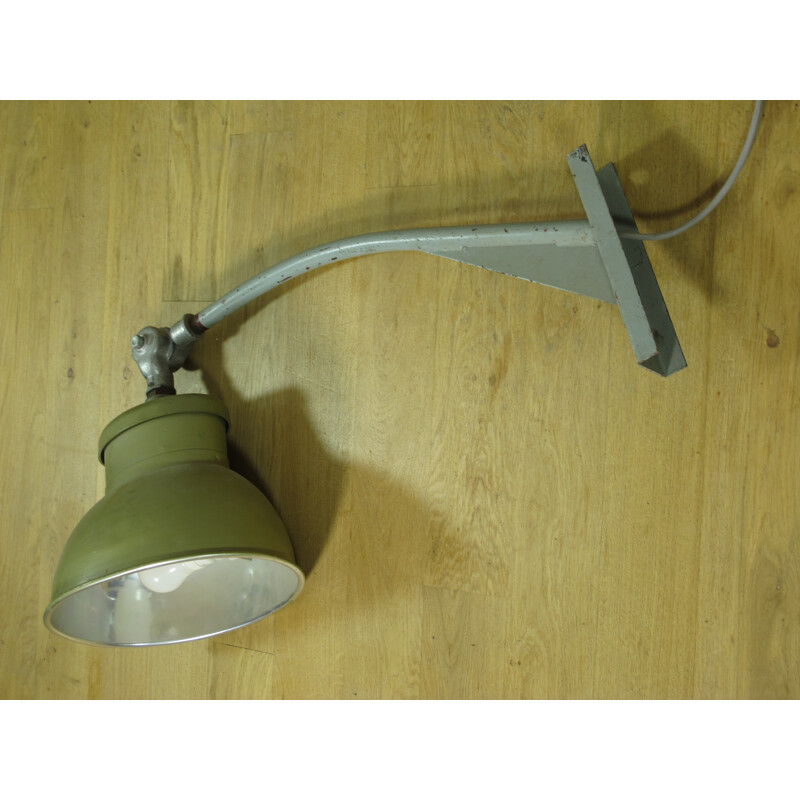 Industrial wall lamp in metal - 1950s
