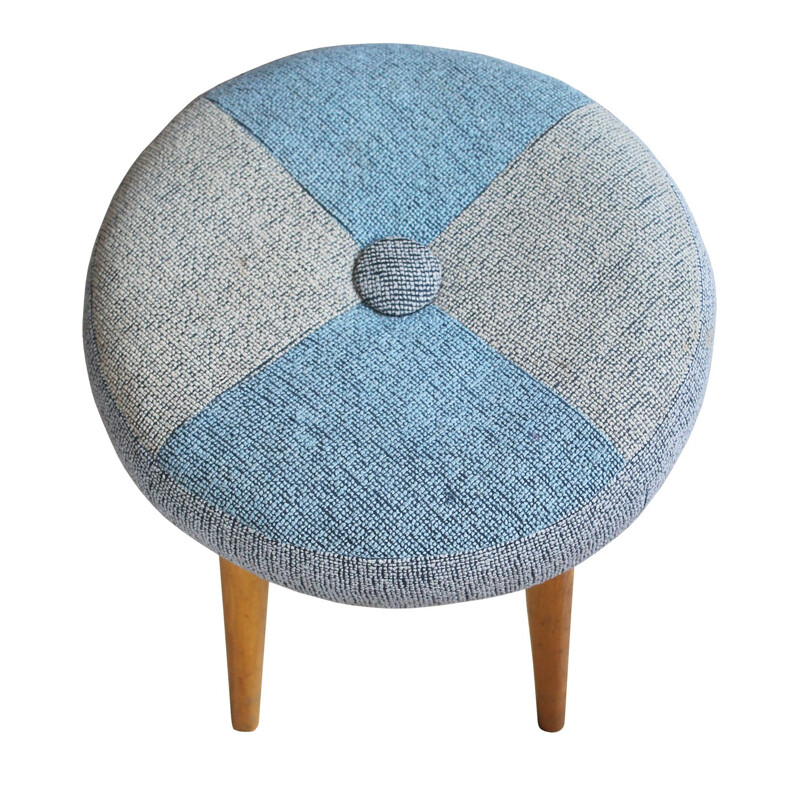 Mid-century stool with fabric, 1960s