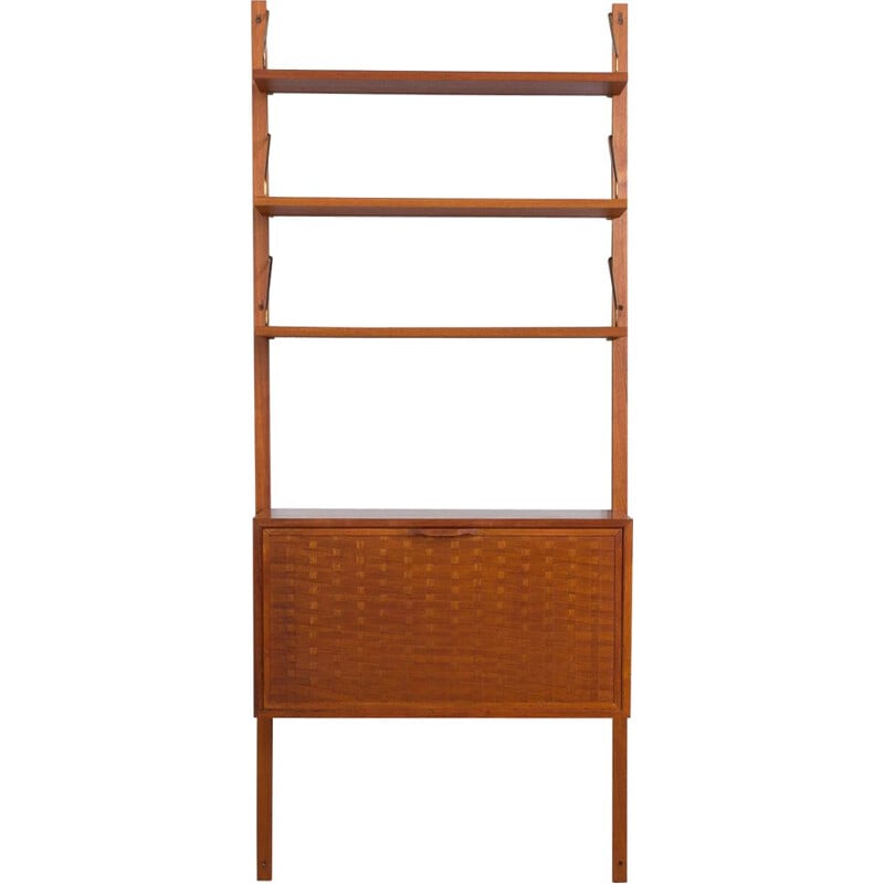Vintage wall unit in teak with secretary by Poul Cadovius, Denmark 1960