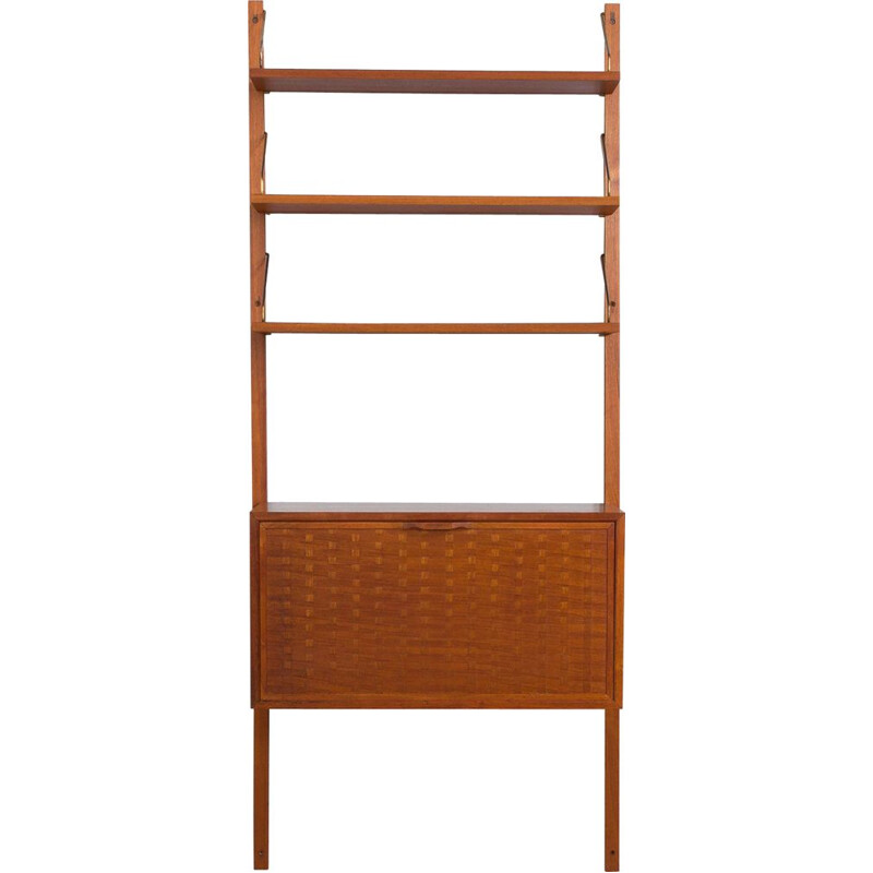 Vintage wall unit in teak with secretary by Poul Cadovius, Denmark 1960