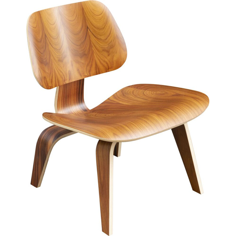 Sedia vintage LCW in palissandro di Charles e Ray Eames per Herman Miller, 2000