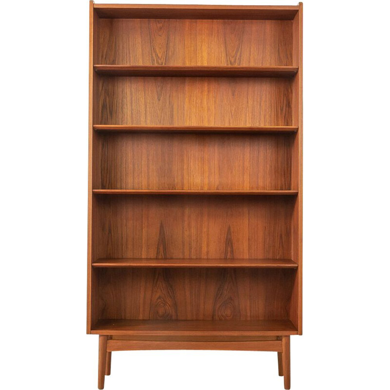 Vintage teak bookcase by Johnnes Sorth for Nexø Møbelfabrik Bornholm, Denmark 1960s