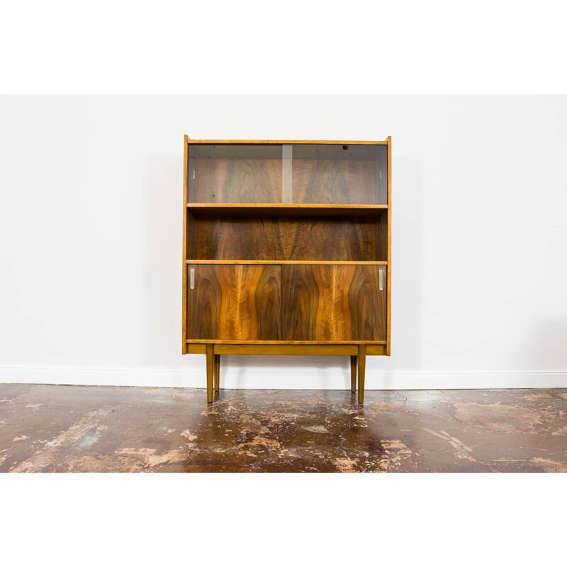 Set of vintage sideboard, mini-bar and bookshelf No. 1050B by Bytomskie Fabryki Mebli