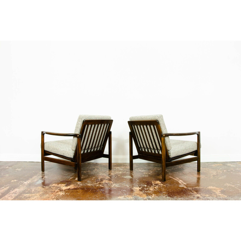 Mid-century pair of B-7522 armchairs by Zenon Bączyk, 1960s