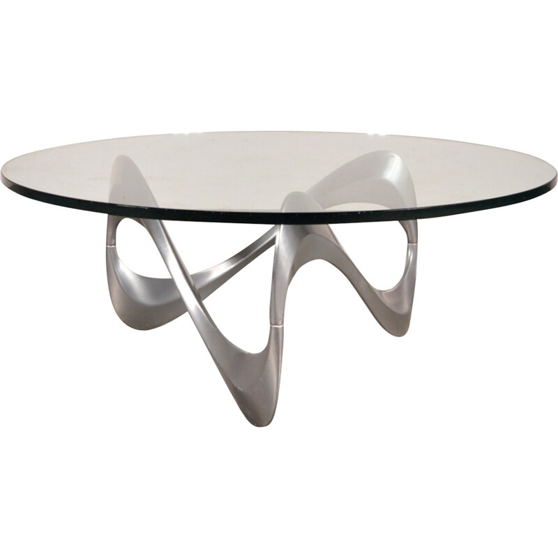 Ronald Schmitt coffee table in glass and metal, Knut HESTERBERG - 1960s