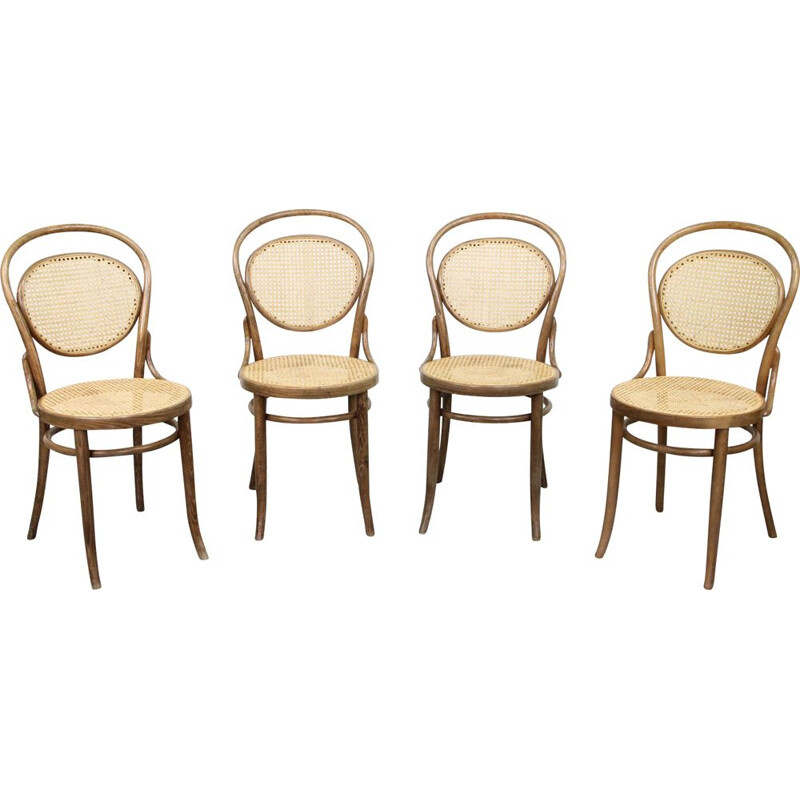 Ensemble de 4 chaises vintage no. 15 de Thonet