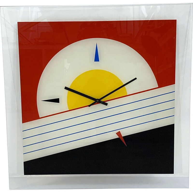 Horloge vintage en verre, 1980