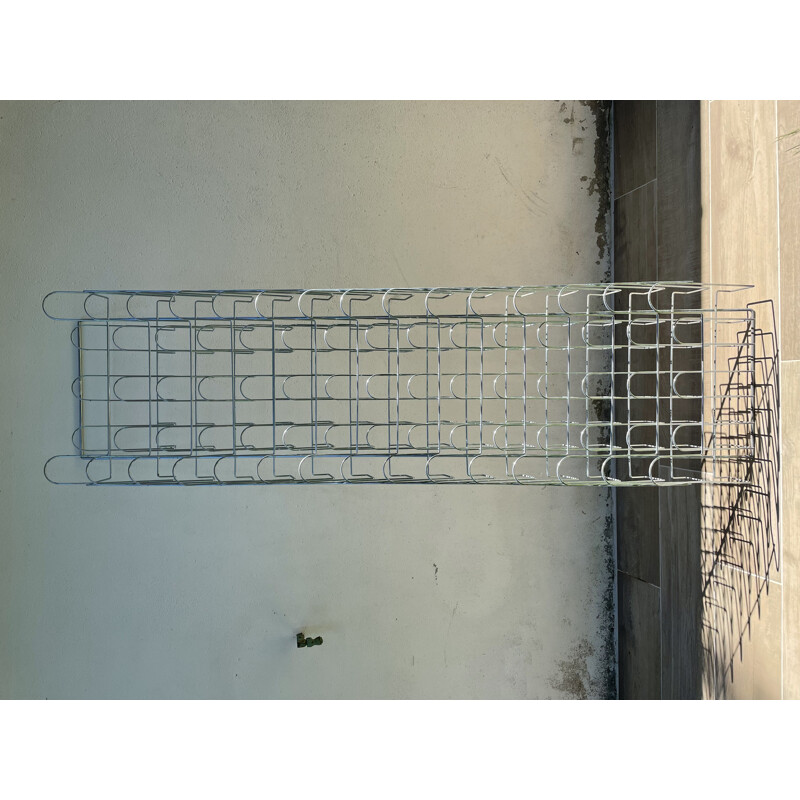 Vintage vinyl or magazine rack from Métier Tout Acier