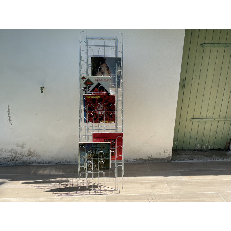 Vintage vinyl or magazine rack from Métier Tout Acier