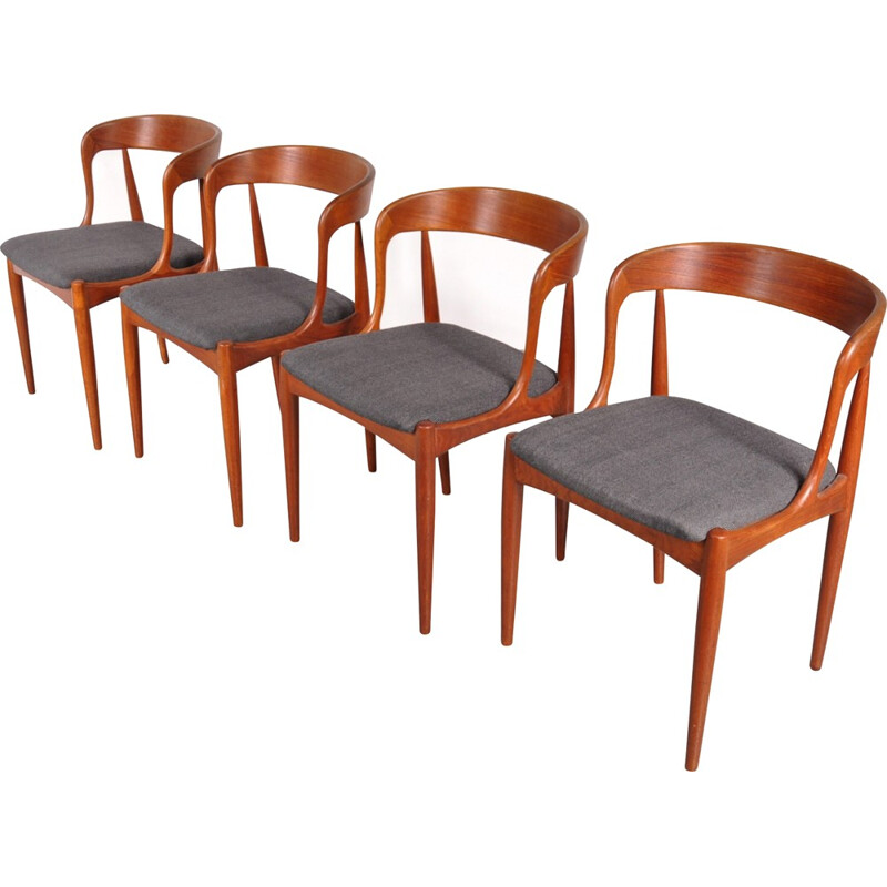 Set of 4 teak dining chairs, Johannes ANDERSEN - 1950s