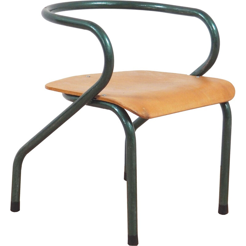 Children's chair in wood, Marcel GASCOIN - 1950s