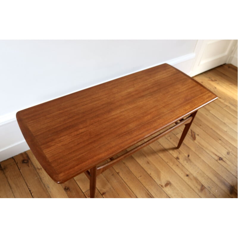 Scandinavian vintage teak coffee table Arrebo Mobler, 1960s