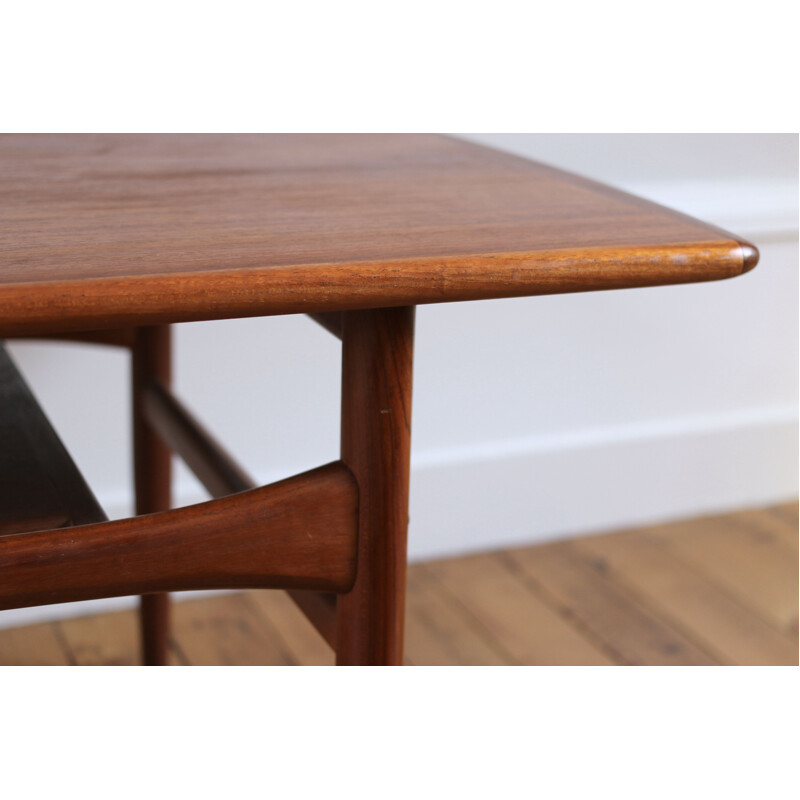 Scandinavian vintage teak coffee table Arrebo Mobler, 1960s