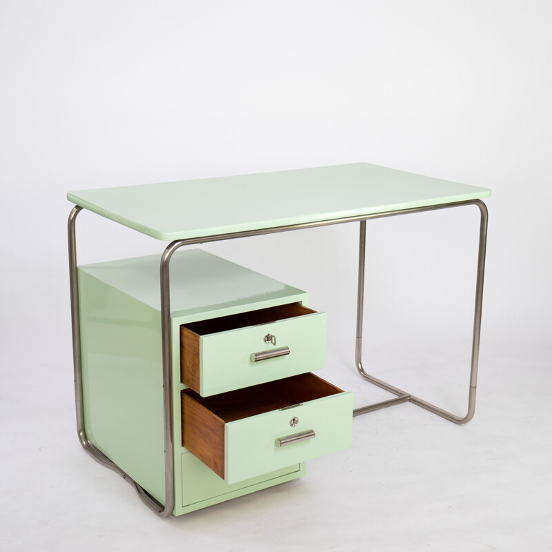 Bureau vintage Bauhaus en tube d'acier, 1930