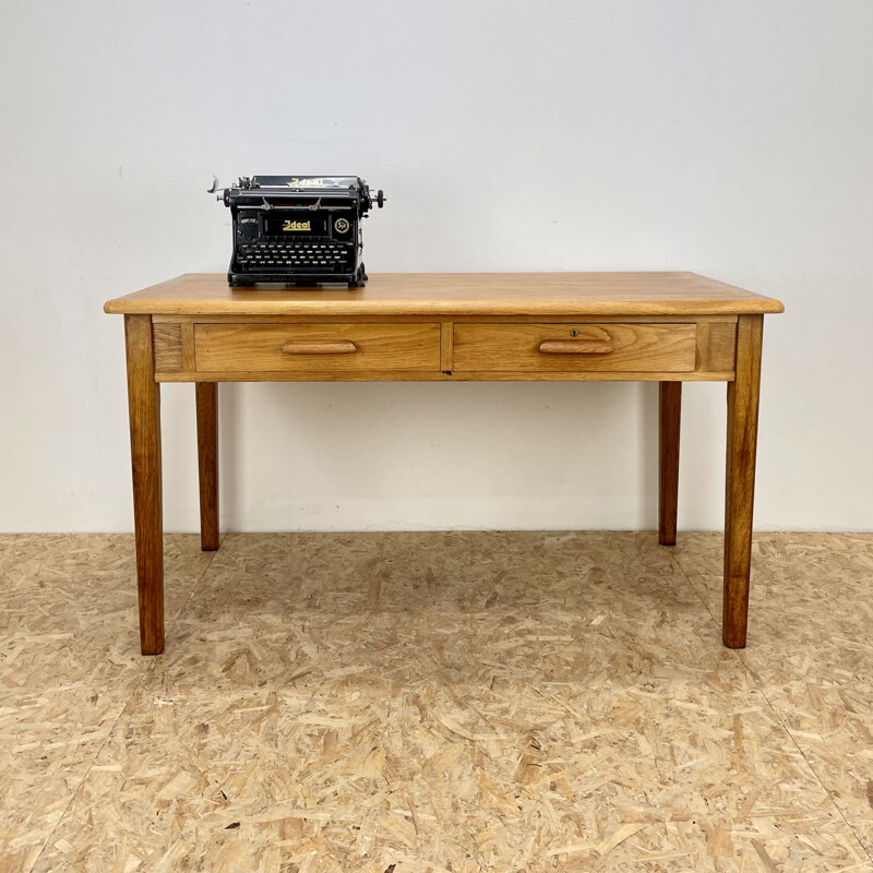 Bureau vintage en chêne, Royaume-Uni 1960