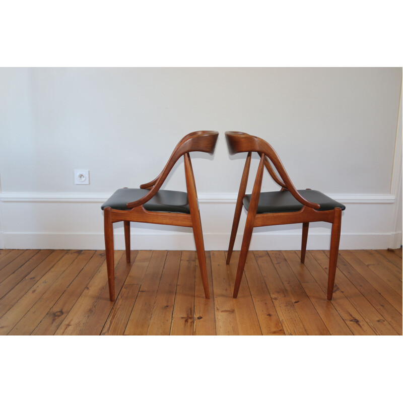 Paire de chaises teck scandinaves Johannes Andersen 1960