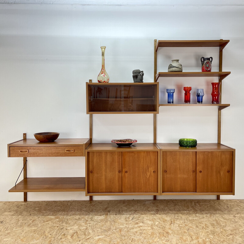 Vintage danish PS systems wall units, Denmark 1950s