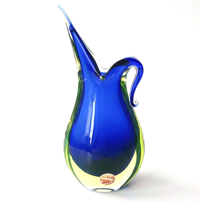 Vase vintage en verre de Murano de Flavio Poli pour Seguso, 1960