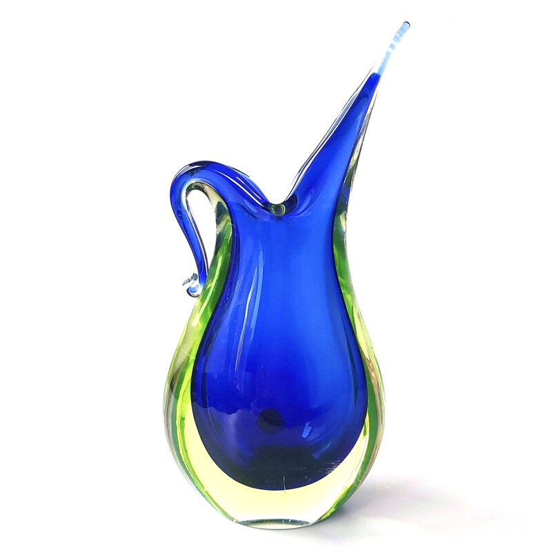Vase vintage en verre de Murano de Flavio Poli pour Seguso, 1960