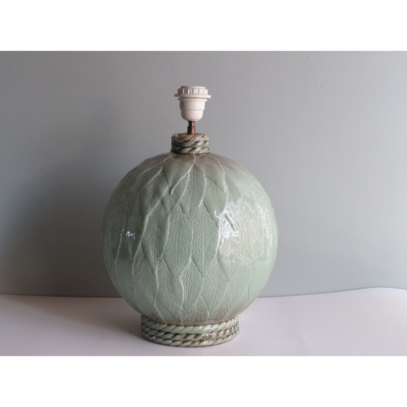 Large vintage ceramic table lamp base by Robert Kostka, France 1970