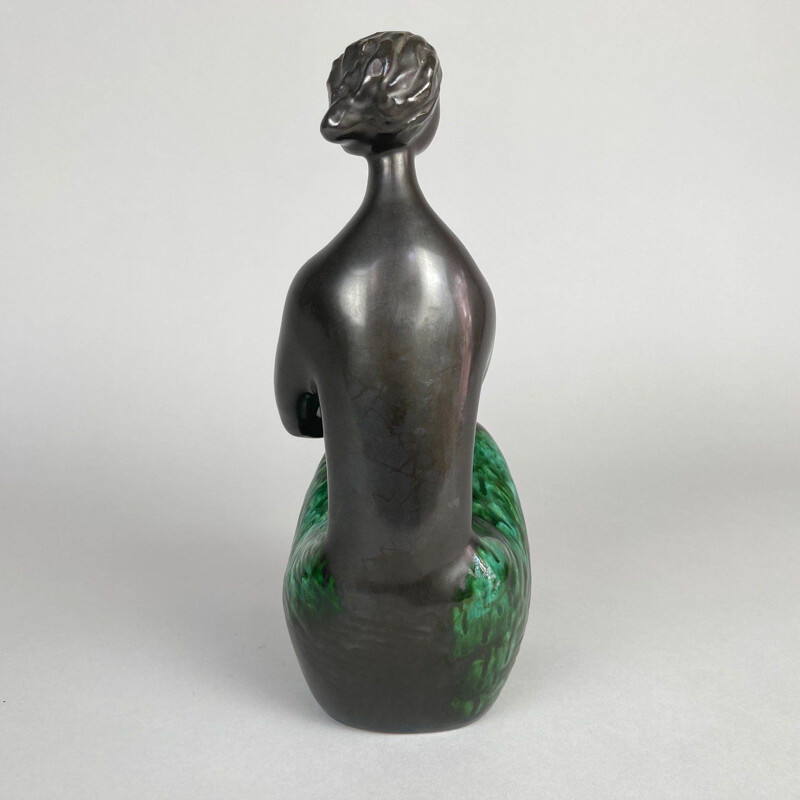 Vintage ceramic sculpture by Jitka Forejtova, Czechoslovakia 1960