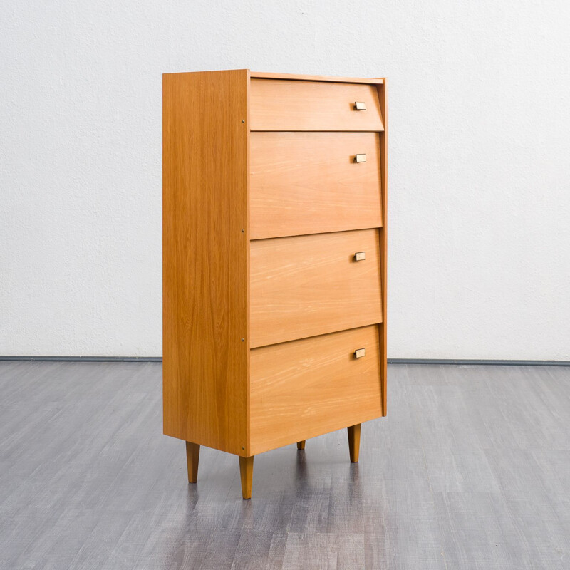 Mid-century elmwood shoe cabinet, 1960s