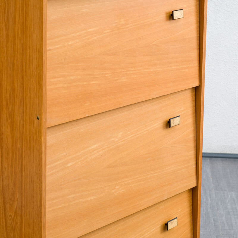 Mid-century elmwood shoe cabinet, 1960s