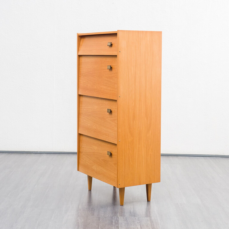 Mid-century elmwood shoe cabinet, 1960s