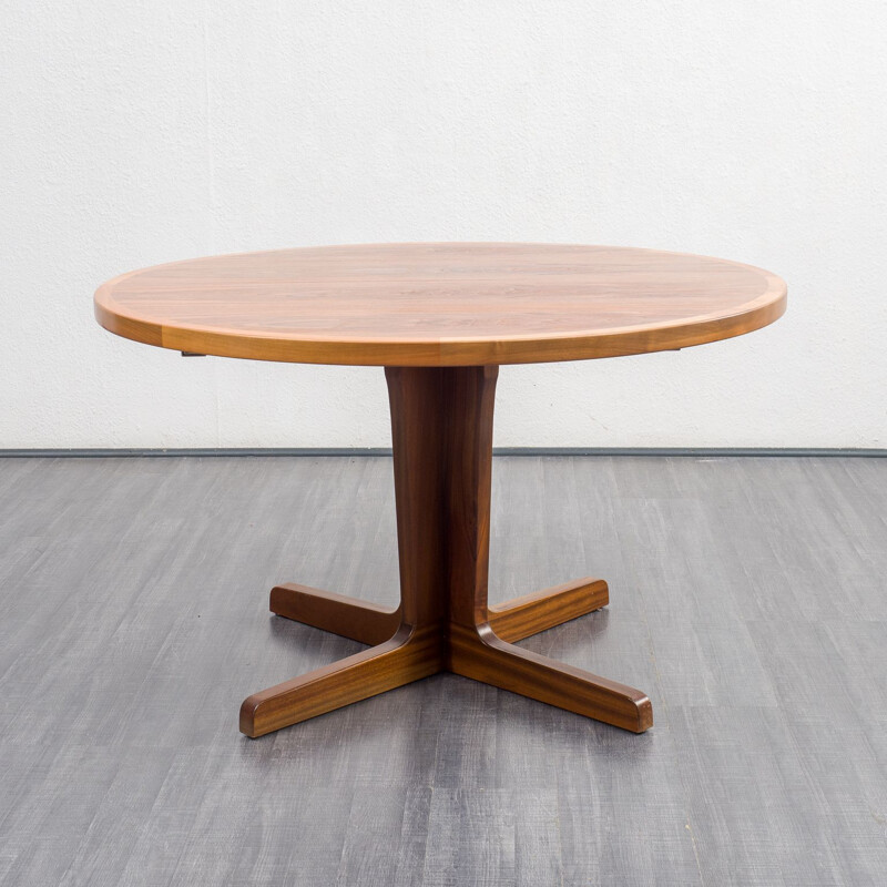 Mid-century walnut dining table, 1970s