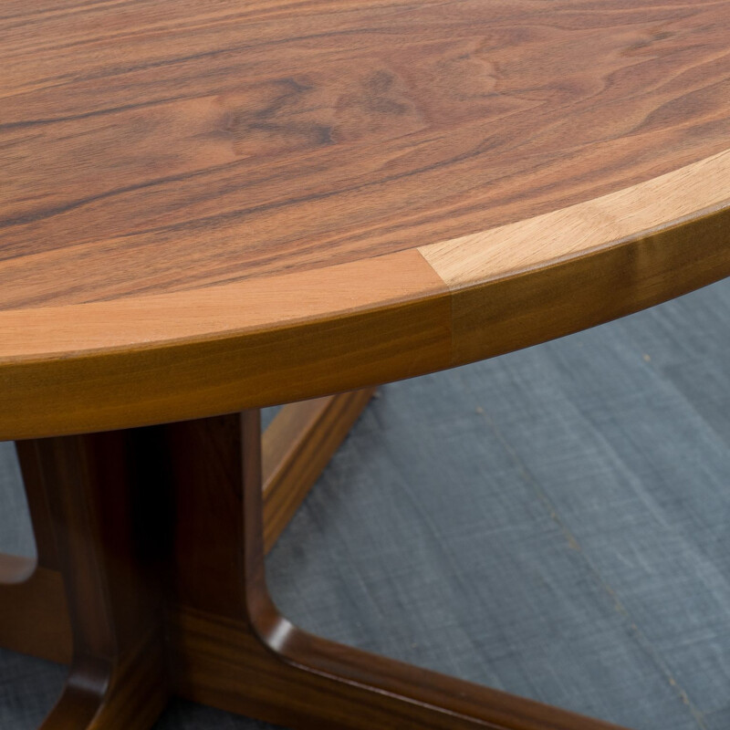 Mid-century walnut dining table, 1970s