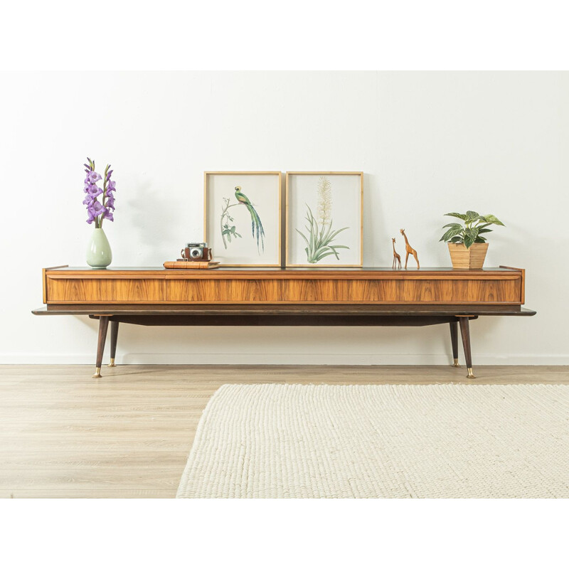 Mid-century walnut veneer lowboard, 1950s