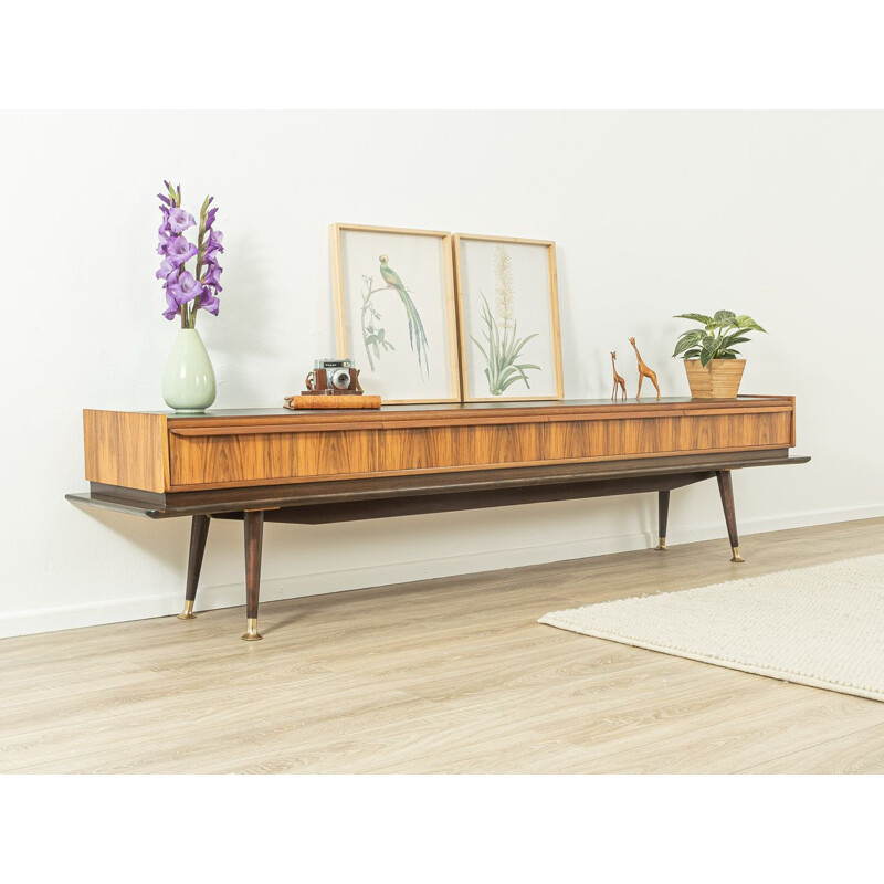 Mid-century walnut veneer lowboard, 1950s