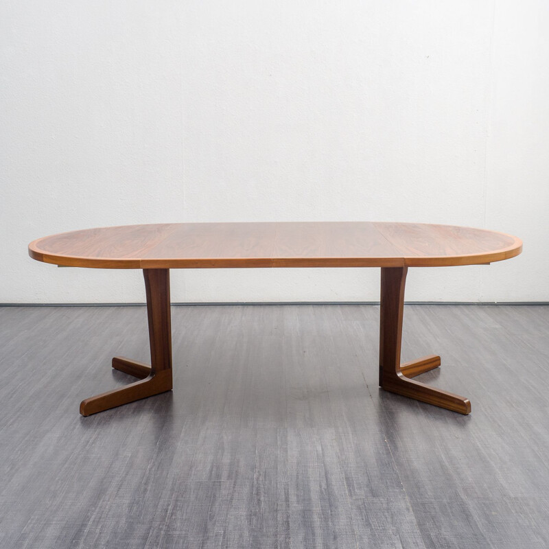 Mid-century walnut dining table, 1970s