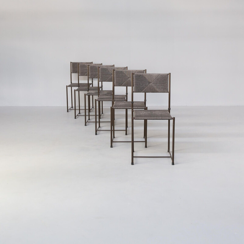 Ensemble de 6 chaises vintage "Paludis" par Giandomenico Belotti pour Alias