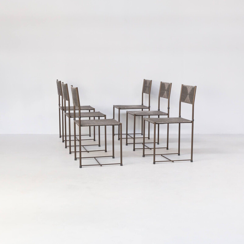 Set of 6 vintage "Paludis" dining chair by Giandomenico Belotti for Alias