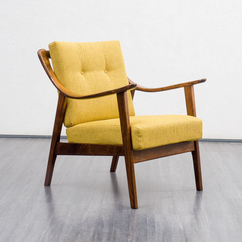 Fauteuil en hêtre vintage, 1960