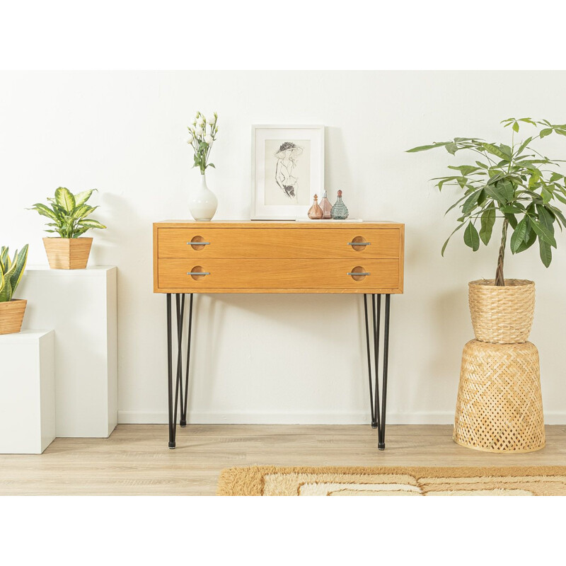 Vintage oak veneer chest of drawers by Hans J. Wegner, 1960