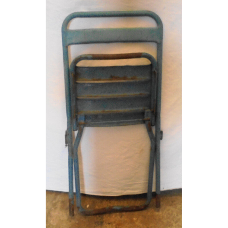 Cadeira dobrável em metal pintado Tolix, 1950