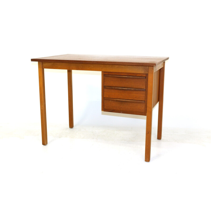 Vintage teak desk, Sweden 1950