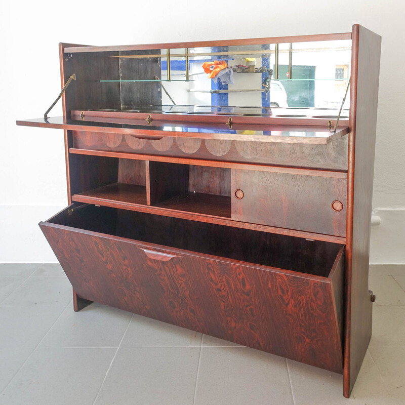 Vintage SK661 rosewood bar cabinet by Johannes Andersen for Skaaning & Søn, 1960s