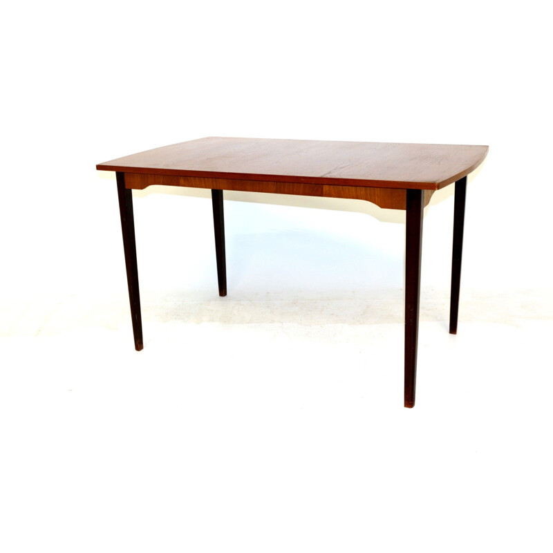 Vintage teakhouten eettafel, Zweden 1950