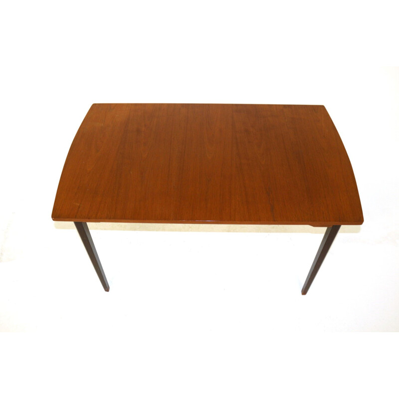 Vintage teakhouten eettafel, Zweden 1950