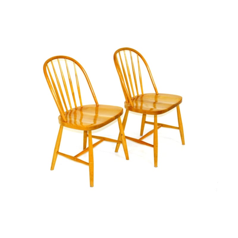 Pair of vintage "Pinnstol" chairs, Sweden 1960