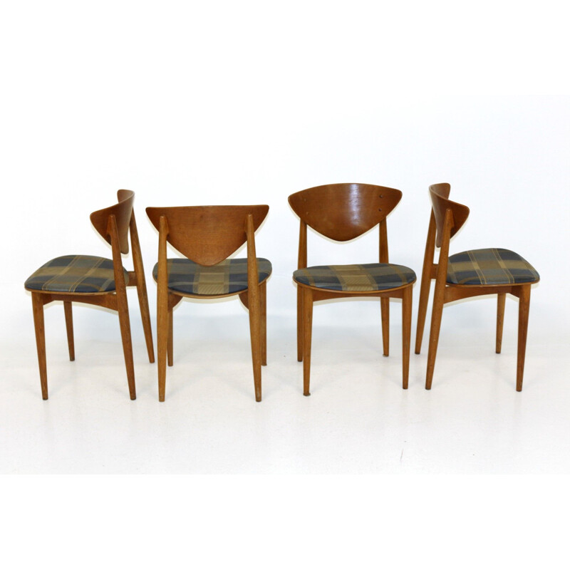 Set of 4 vintage chairs by Peter Hvidt & Orla Mölgaard, Sweden 1960