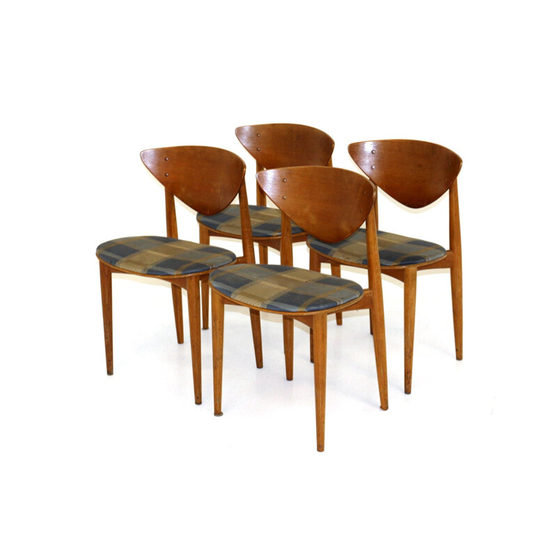 Set of 4 vintage chairs by Peter Hvidt & Orla Mölgaard, Sweden 1960